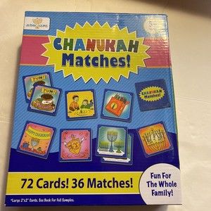 Judaic Gems Chanukah Matches Game Memory Skill Family Fun NEW Sealed 72 Cards
